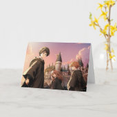 HARRY POTTER™ ハーマイオニーとロン HOGWARTS™ アニメシーン カード (黄色い花)