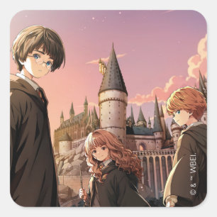 HARRY POTTER™ ハーマイオニーとロン HOGWARTS™ アニメシーン スクエアシール