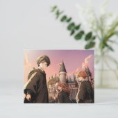 HARRY POTTER™ ハーマイオニーとロン HOGWARTS™ アニメシーン ポストカード (スタンド正面)