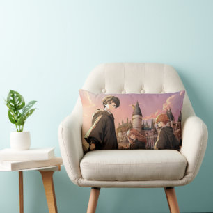 HARRY POTTER™ ハーマイオニーとロン HOGWARTS™ アニメシーン ランバークッション