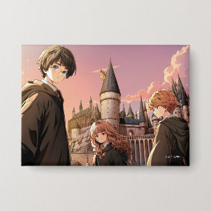 HARRY POTTER™ ハーマイオニーとロン HOGWARTS™ アニメシーン 缶バッジ