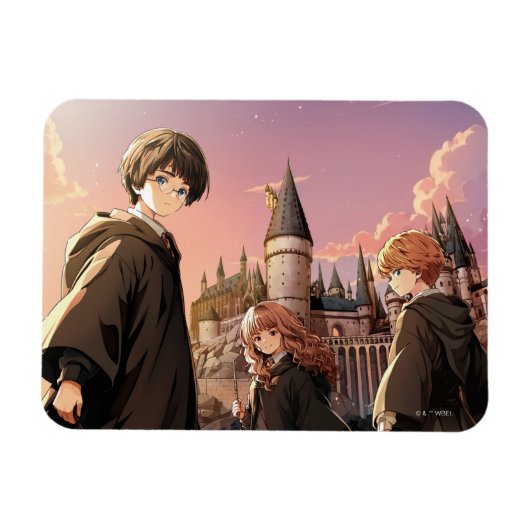 HARRY POTTER™ ハーマイオニー＆ロン ホグワーツ™ アニメシーン マグネット (横)
