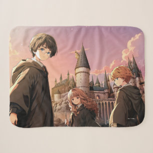 HARRY POTTER™ ハーマイオニー&ロン HOGWARTS™ アニメシーン シェルパブランケット