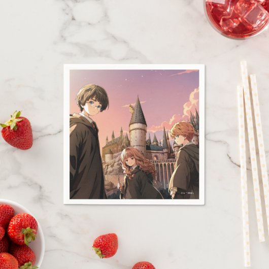 HARRY POTTER™ ハーマイオニー&ロン HOGWARTS™ アニメシーン スタンダードカクテルナプキン (インサイチュ)