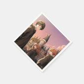 HARRY POTTER™ ハーマイオニー&ロン HOGWARTS™ アニメシーン スタンダードカクテルナプキン (角)