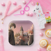 HARRY POTTER™ ハーマイオニー＆ロン HOGWARTS™ アニメシーン ペーパープレート (パーティー)