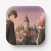 HARRY POTTER™ ハーマイオニー＆ロン HOGWARTS™ アニメシーン ペーパープレート (正面)
