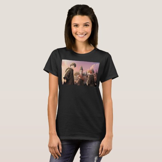 HARRY POTTER™ ハーマイオニー&ロン HOGWARTS™ アニメシーン Tシャツ (正面フル)