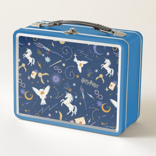 HARRY POTTER™ 夏至アイコン パターン メタルランチボックス (正面)