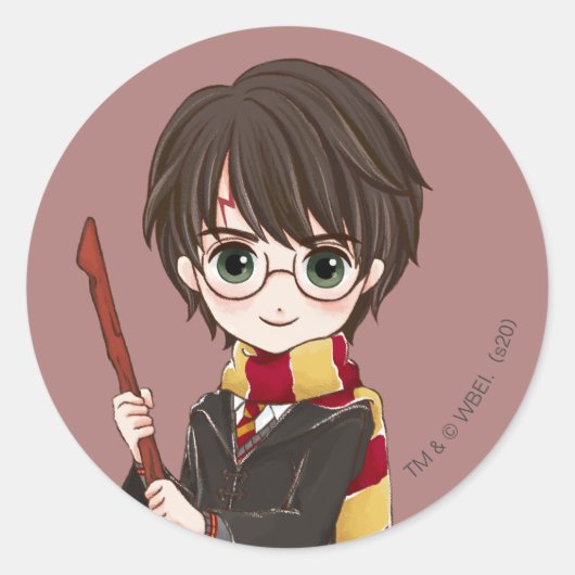 HARRY POTTER™水彩魔法 ラウンドシール (正面)