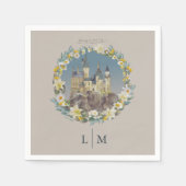 Harry Potter | 花のホグワーツ城の結婚式 スタンダードカクテルナプキン (正面)