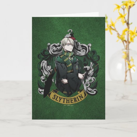 HARRY POTTER™ | Anime Draco Malfoy House Crest カード (黄色い花)