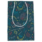 HARRY POTTER™ Artifacts Line Art Pattern ミディアムペーパーバッグ (正面)