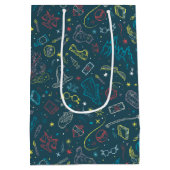 HARRY POTTER™ Artifacts Line Art Pattern ミディアムペーパーバッグ (裏面)