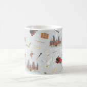 Harry Potter Cartoon Hogwarts Pattern コーヒーマグカップ (中央)