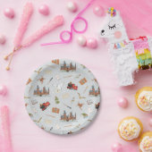 Harry Potter Cartoon Hogwarts Pattern ペーパープレート (パーティー)