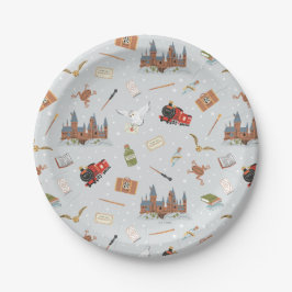 Harry Potter Cartoon Hogwarts Pattern ペーパープレート