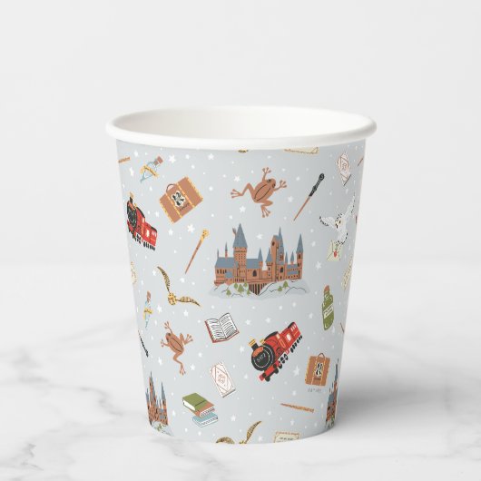 Harry Potter Cartoon Hogwarts Pattern 紙コップ (裏面)
