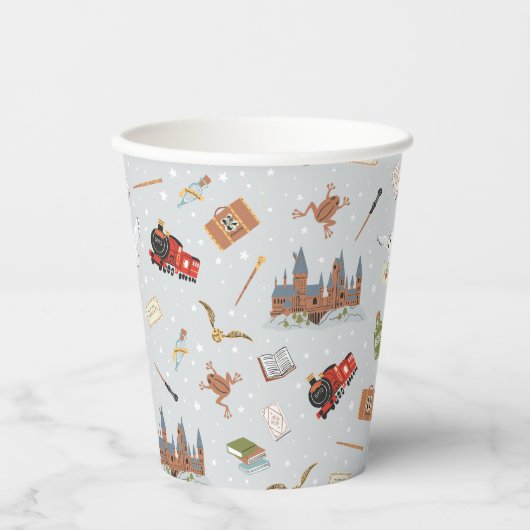 Harry Potter Cartoon Hogwarts Pattern 紙コップ (正面)
