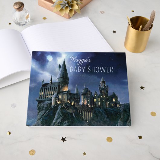 Harry Potter Castle | Moonlit Hogwarts Baby Shower ゲストブック (正面見開き)
