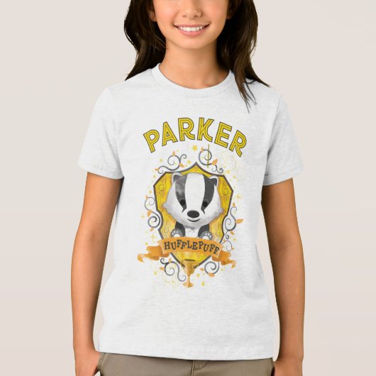 Harry Potter | Charming HUFFLEPUFF™ Crest トライブレンドＴシャツ (正面)
