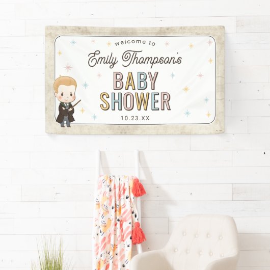 Harry Potter Chibi Draco Malfoy Wizard Baby Shower 横断幕 (インサイチュ)