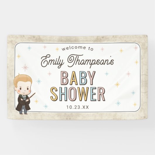 Harry Potter Chibi Draco Malfoy Wizard Baby Shower 横断幕 (横)