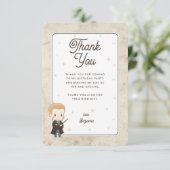 Harry Potter Chibi Draco Malfoy Wizard Birthday サンキューカード (スタンド正面)