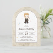 Harry Potter | Chibi Draco Malfoy Wizard Birthday  招待状 (スタンド正面)