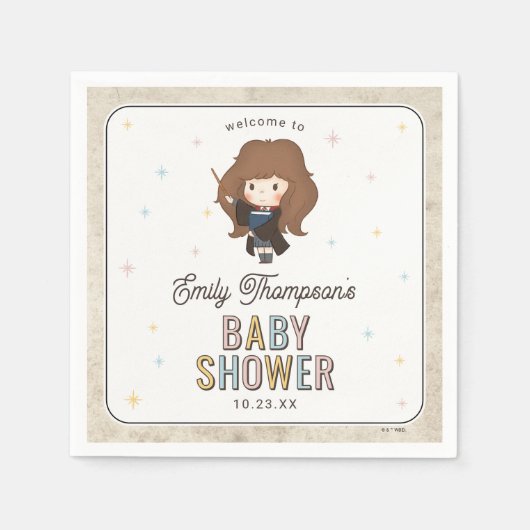 Harry Potter Chibi Hermione Wizard Baby Shower スタンダードカクテルナプキン (正面)