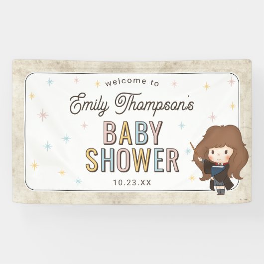 Harry Potter Chibi Hermione Wizard Baby Shower 横断幕 (横)
