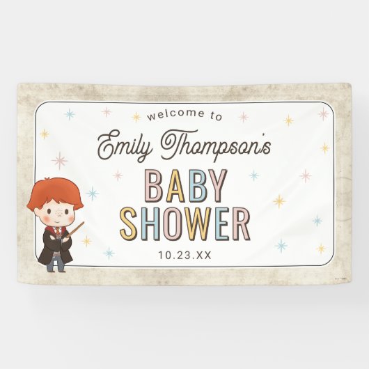 Harry Potter Chibi Ron Weasley Wizard Baby Shower 横断幕 (横)