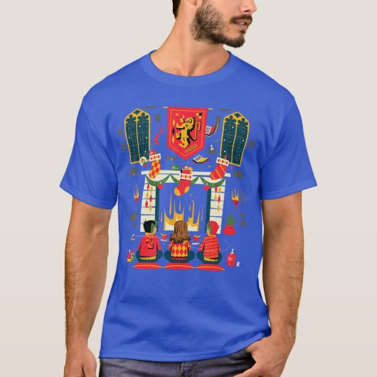 Harry Potter Christmas Friends in Front ofhe Firep Tシャツ (正面)