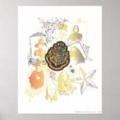 Harry Potter | Colorful Hogwarts Crest ポスター (正面)