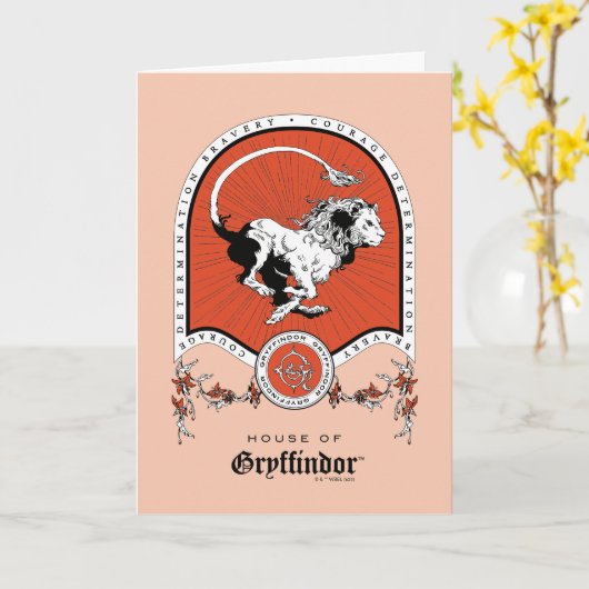 HARRY POTTER™ | Delicate Sketch GRYFFINDOR™ Crest カード (黄色い花)
