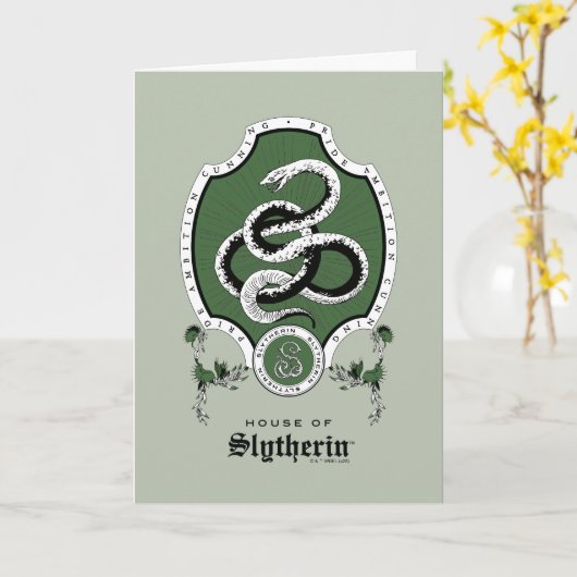 HARRY POTTER™ | Delicate Sketch SLYTHERIN™ Crest カード (黄色い花)