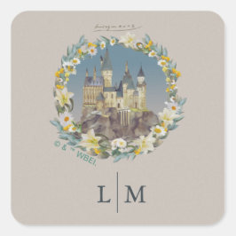 Harry Potter | Floral Hogwarts Castle Wedding スクエアシール