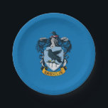 Harry Potter | Gothic Ravenclaw Crest ペーパープレート<br><div class="desc">Showcasing the iconic Ravenclaw crest, the wise raven and blue gothic background make this vintage style graphic a perfect companion for fans of the smash hit Harry Potter series! Only the cleverest witches and wizards are housed in Ravenclaw. This design offers the perfect opportunity to show the world which Hogwarts...</div>