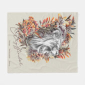 HARRY POTTER™ GRYFFINDOR™フローラグラフィック フリースブランケット (正面(横))