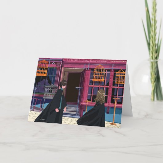 HARRY POTTER™ & Harmioone at Eeylops Owl Emporium カード (正面)