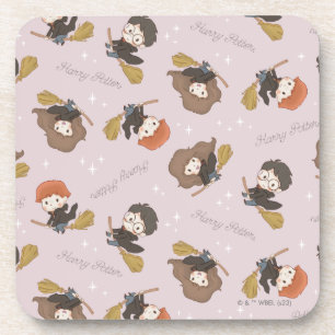 HARRY POTTER™、Harmioone、Ron 飛んでいる Pattern コースター