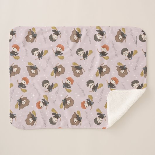 HARRY POTTER™、Harmioone、Ron 飛んでいる Pattern シェルパブランケット (正面(横))