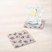 HARRY POTTER™、Harmioone、Ron 飛んでいる Pattern スクエアペーパーコースター (インサイチュ)