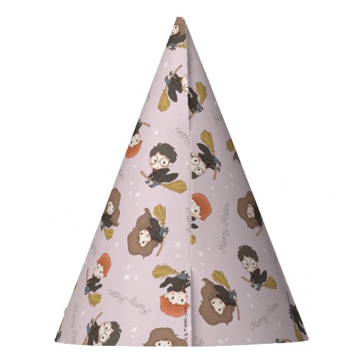HARRY POTTER™、Harmioone、Ron 飛んでいる Pattern パーティーハット (裏面)