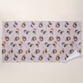 HARRY POTTER™、Harmioone、Ron 飛んでいる Pattern ビーチタオル (正面)