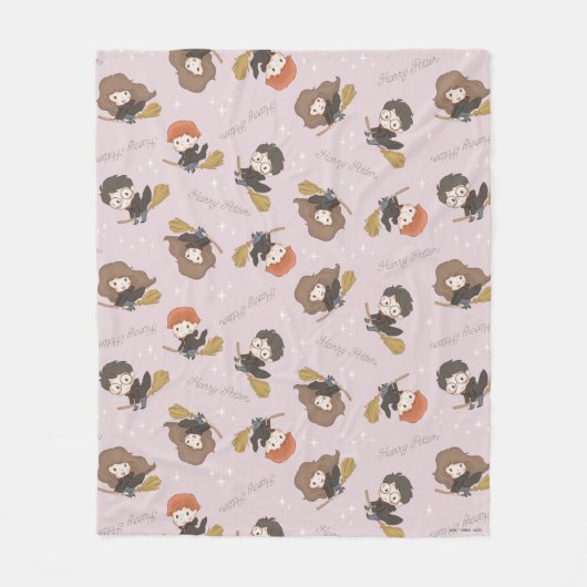 HARRY POTTER™、Harmioone、Ron 飛んでいる Pattern フリースブランケット (正面)