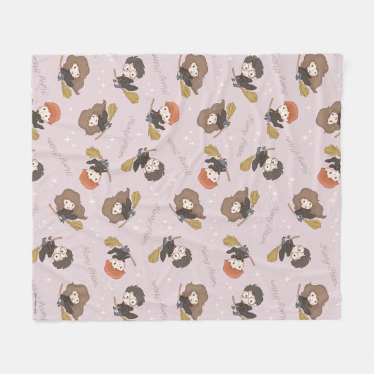 HARRY POTTER™、Harmioone、Ron 飛んでいる Pattern フリースブランケット (正面(横))