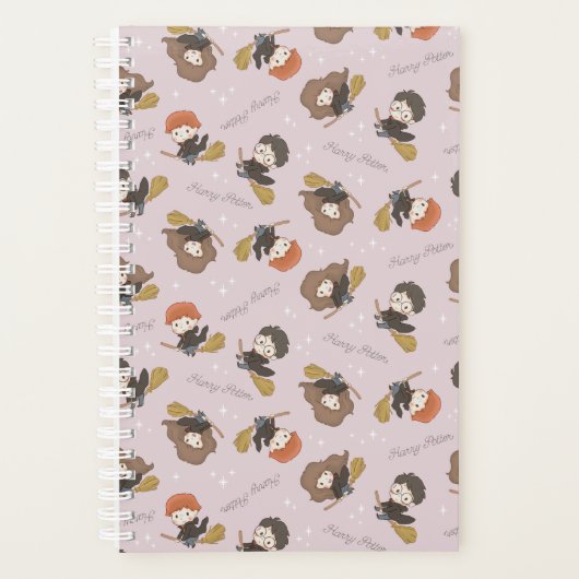 HARRY POTTER™、Harmioone、Ron 飛んでいる Pattern プランナー手帳 (正面)