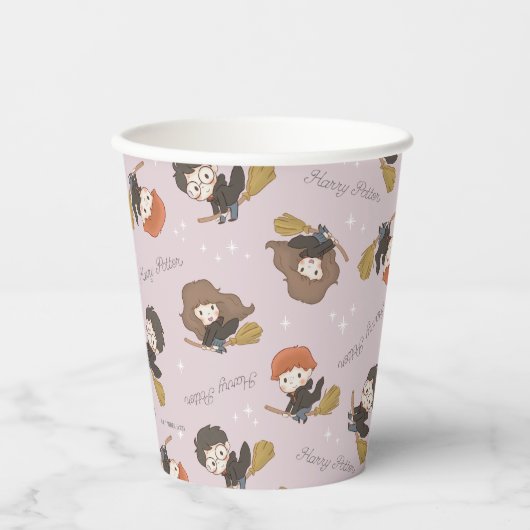 HARRY POTTER™、Harmioone、Ron 飛んでいる Pattern 紙コップ (正面)