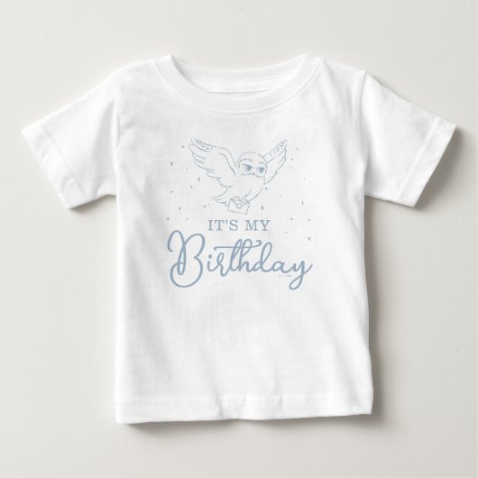 Harry Potter Hedwig Blue Magical Birthday ベビーTシャツ (正面)